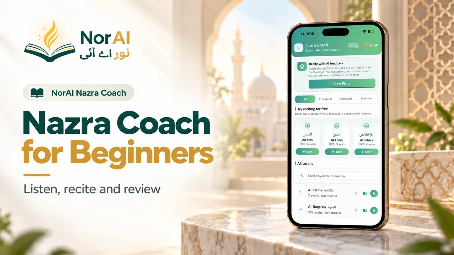 Nazra Coach Helps Beginners Improve Quran Recitation
