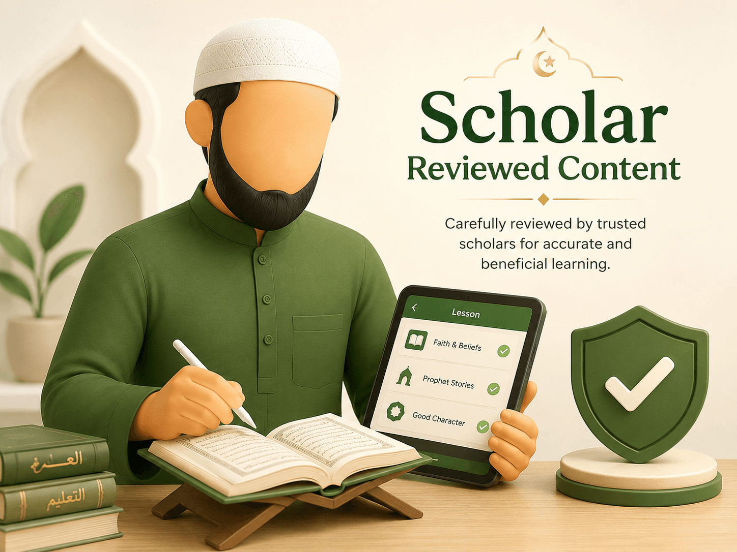 Scholar-Reviewed Content Behind Every Match